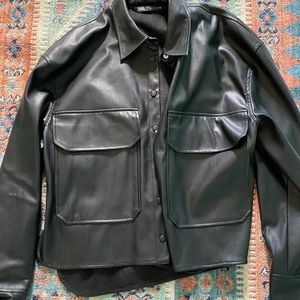 New Condition Zara Leather Shacket